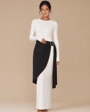 Wrap up Black Belted Skirt
